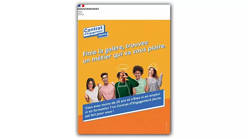 Contrat d'Engagement Jeune - Finie la galère, trouvez un métier qui va vous plaire ! Vous avez moins de 25 ans et n'êtes ni en emploi ni en formation ? Le Contrat d'Engagement Jeune est fait pour vous !