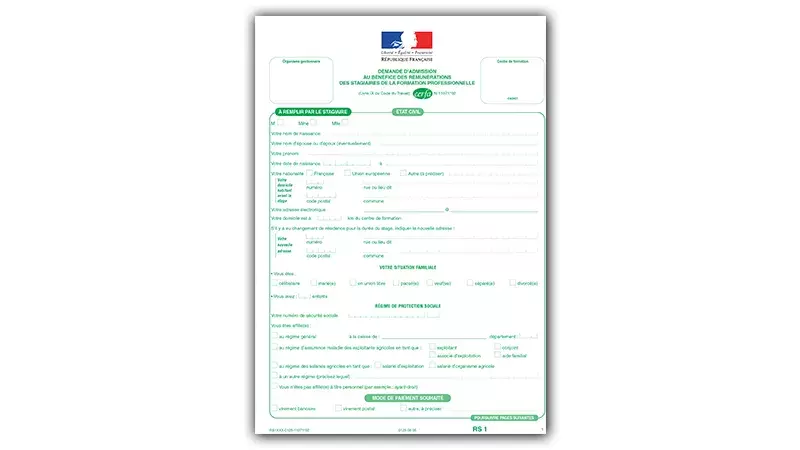 Formulaires Rémunérations des stagiaires de la formation professionnelle