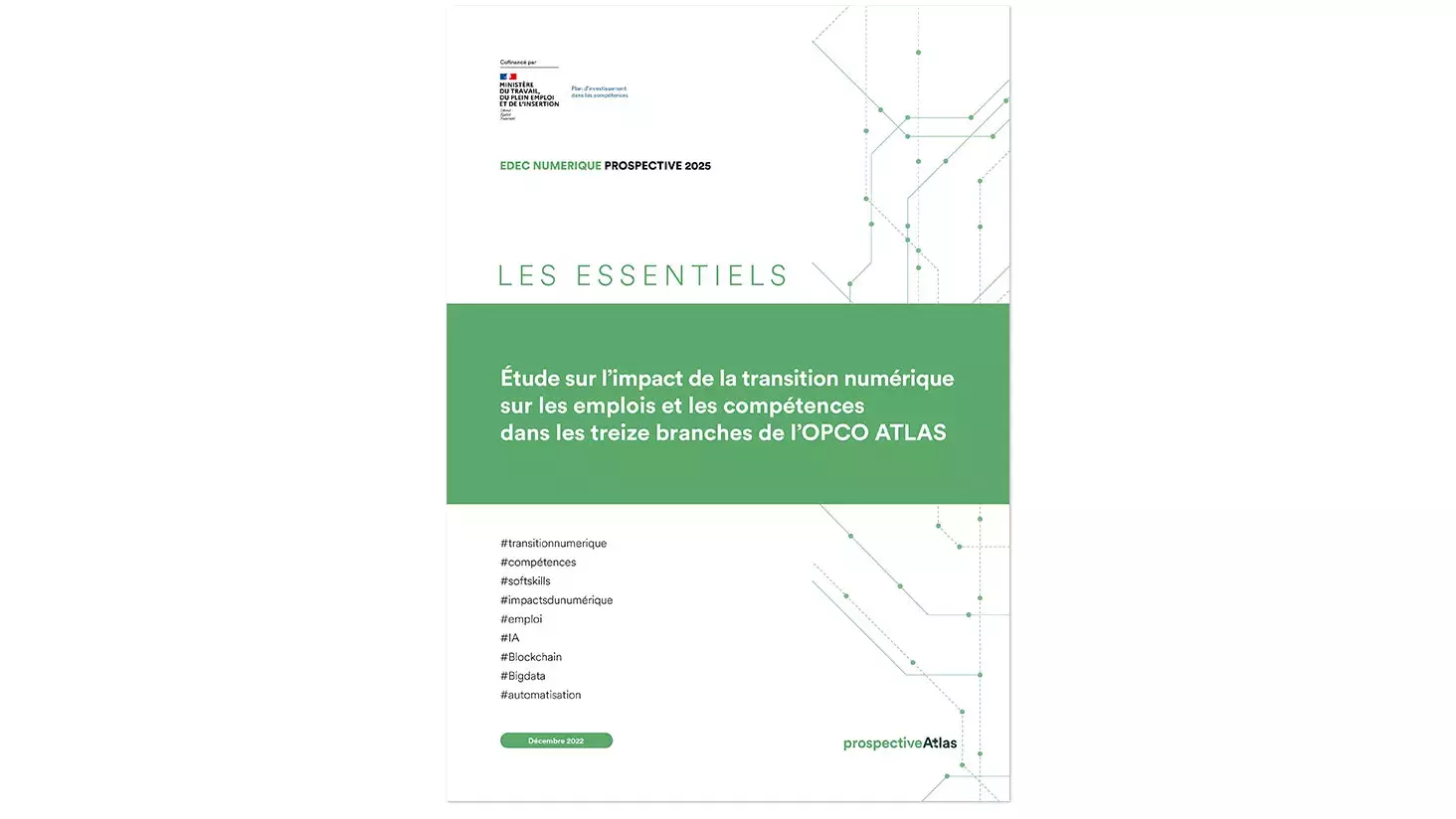 Étude sur l'impact de la transition numérique sur les emplois et les compétences dans les treize branches de l'OPCO ATLAS