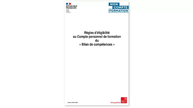 Règles d'éligibilité au Compte personnel de formation du Bilan de compétences