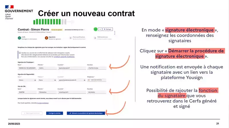 Recruter et intégrer un apprenti : copie d'écran