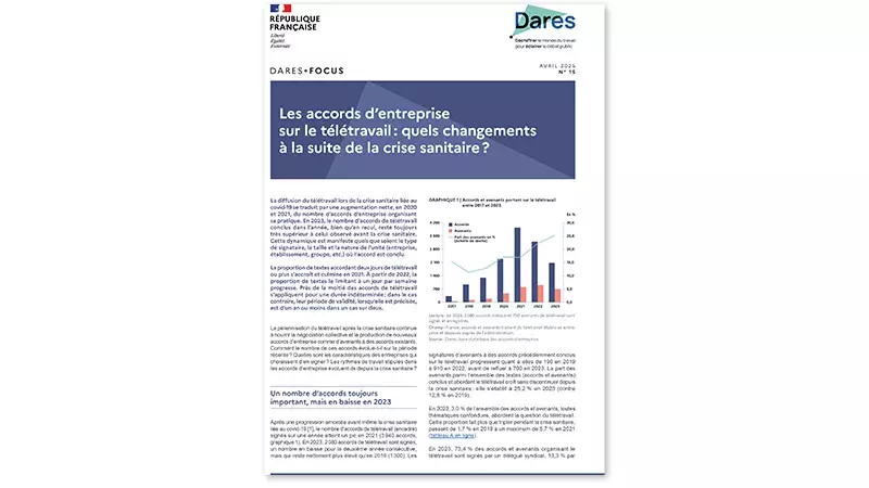 Les accords d'enteprise sur le télétravail : quels changements à la suite de la crise sanitaire ?