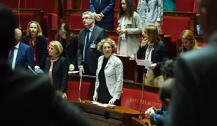 Muriel Pénicaud à l’Assemblée Nationale, lors de l'examen du projet de loi d'habilitation