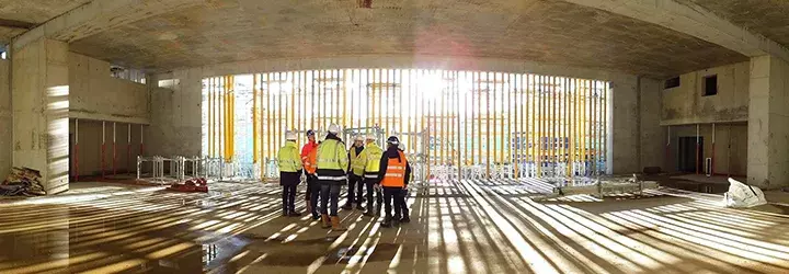 Chantier d'agrandissement du Centre national de la mer, Nausicaa, à Boulogne sur mer